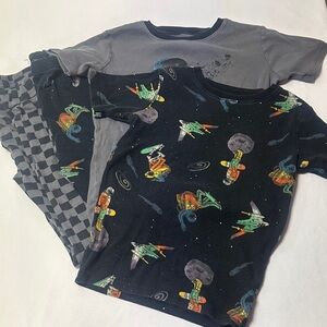 Carter's Gray and Black Space Pajama Sets